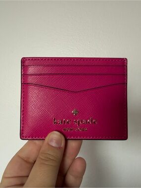 kate spade Hot Pink Leather Card Case